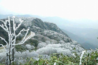 Sững sờ với cảnh băng tuyết trắng xóa trên đỉnh núi ở Cao Bằng