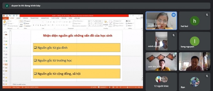 Đại biểu tham gia lớp tập huấn qua hình thức trực tuyến.