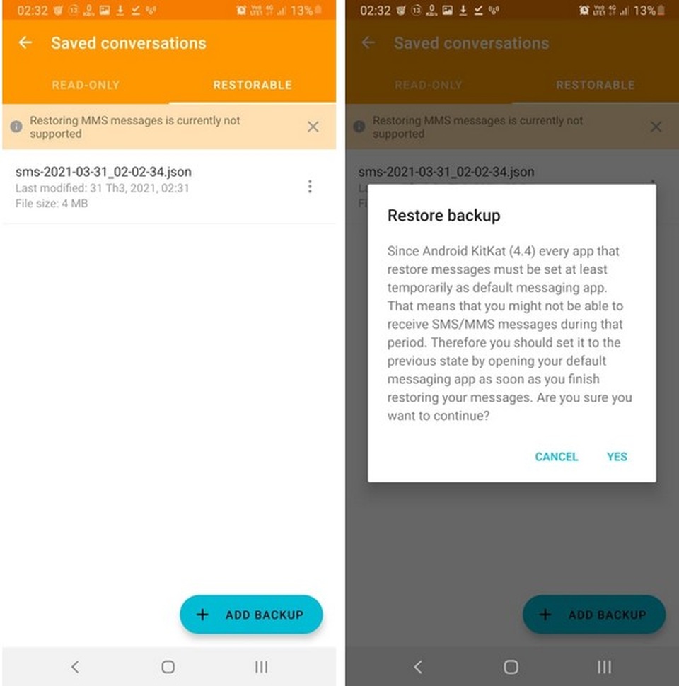 Thủ thuật giúp sao lưu và phục hồi toàn bộ tin nhắn trên smartphone - 4 Thủ thuật giúp sao lưu và phục hồi toàn bộ tin nhắn trên smartphone - 4