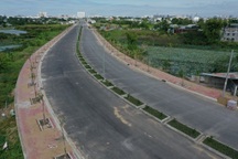 Một phần đường song hành quốc lộ 50 trước ngày thông xe