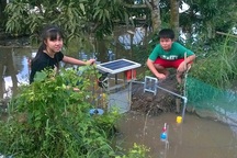 Học sinh cấp hai sáng chế “đập ngăn mặn thông minh”