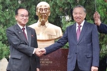 Tổng Bí thư Tô Lâm dự Lễ khánh thành tượng Chủ tịch Hồ Chí Minh tại Triều Tiên