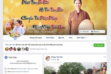 Facebook chỉ chặn chứ không khóa tài khoản bà Phạm Thị Yến?