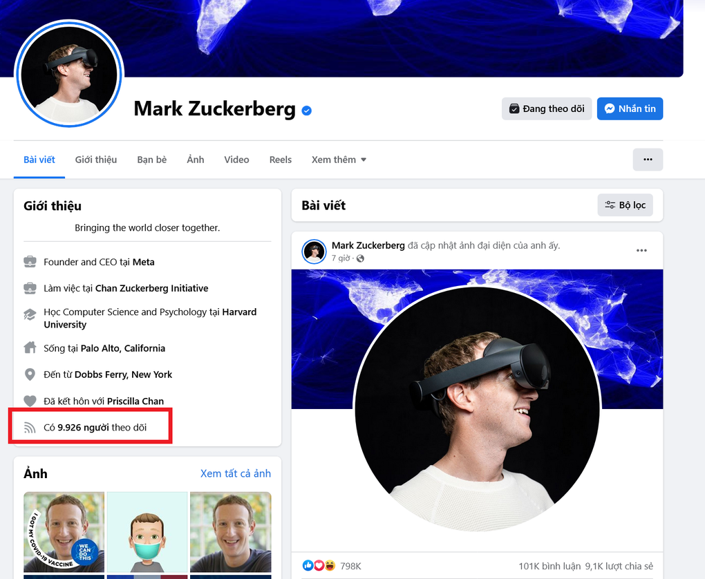 Ông chủ Mark Zuckerberg của Facebook cũng bị Ông chủ Mark Zuckerberg của Facebook cũng bị