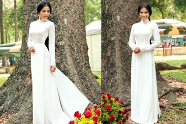 "Ngôi sao ăn chay hấp dẫn nhất châu Á" dịu dàng với áo dài trắng tinh khôi