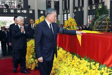 Lãnh đạo Đảng, Nhà nước viếng tang tưởng nhớ Tổng Bí thư Nguyễn Phú Trọng