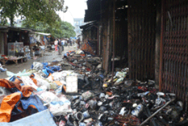 Cháy lớn ở chợ Xuân Đỉnh, Hà Nội