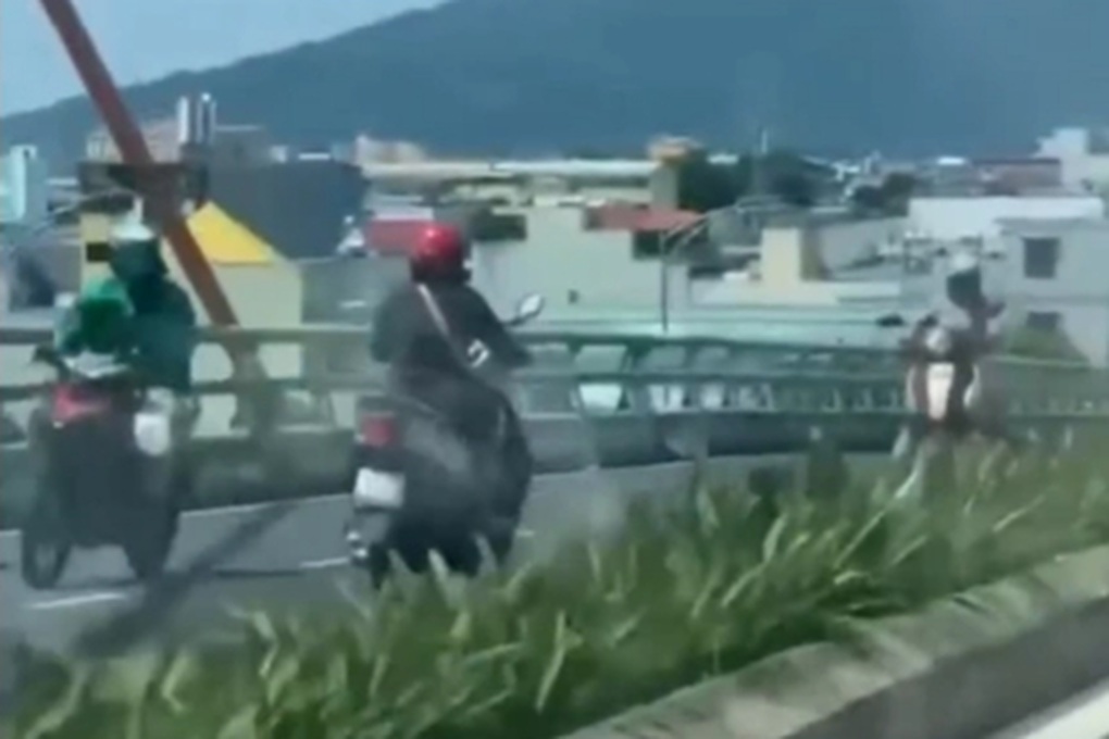 Người phụ nữ đi xe máy ngược chiều trên cầu ở Đà Nẵng rồi gây tai nạn - 1 Người phụ nữ đi xe máy ngược chiều trên cầu ở Đà Nẵng rồi gây tai nạn - 1