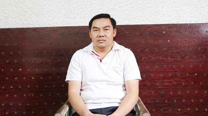 Lê Tấn Nguyên tại cơ quan CSĐT. Ảnh: Công an cung cấp