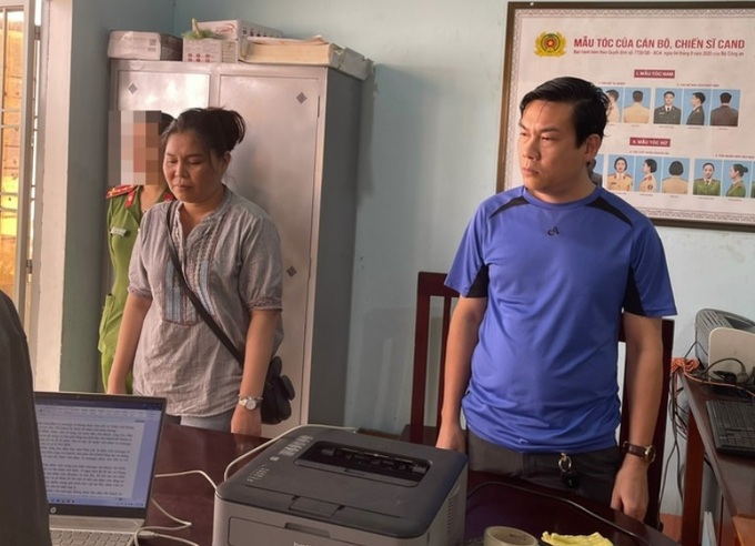 Bị can Mai và Chung tại cơ quan điều tra,