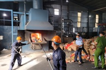 Tiêu hủy gần 300 mặt hàng giả nhãn hiệu, không nguồn gốc ở Phú Yên