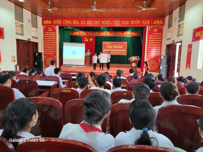 Một buổi tập huấn nâng cao năng lực thực hiện quyền tham gia của trẻ em trên địa bàn tỉnh Bắc Giang.