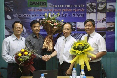 Giao lưu trực tuyến với lãnh đạo Bộ GTVT về đường sắt cao tốc