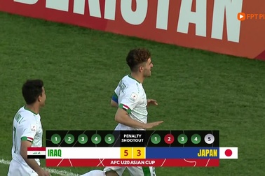 U20 Iraq thắng U20 Nhật Bản trên chấm luân lưu, tiến vào chung kết