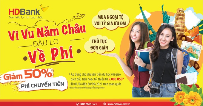 Nhận nhiều ưu đãi khi chuyển tiền du học tại HDBank - Ảnh 1. Nhận nhiều ưu đãi khi chuyển tiền du học tại HDBank - Ảnh 1.