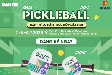 Cơ cấu giải thưởng ở giải đấu pickleball "Dân trí 20 năm - Rực rỡ ngày mới"