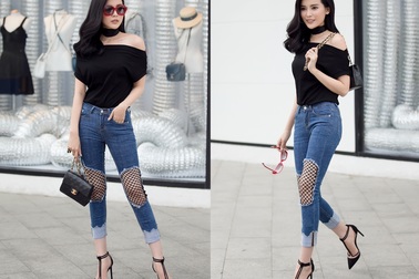 “Người đẹp Tây Đô” 9x phá cách với quần jeans cá tính
