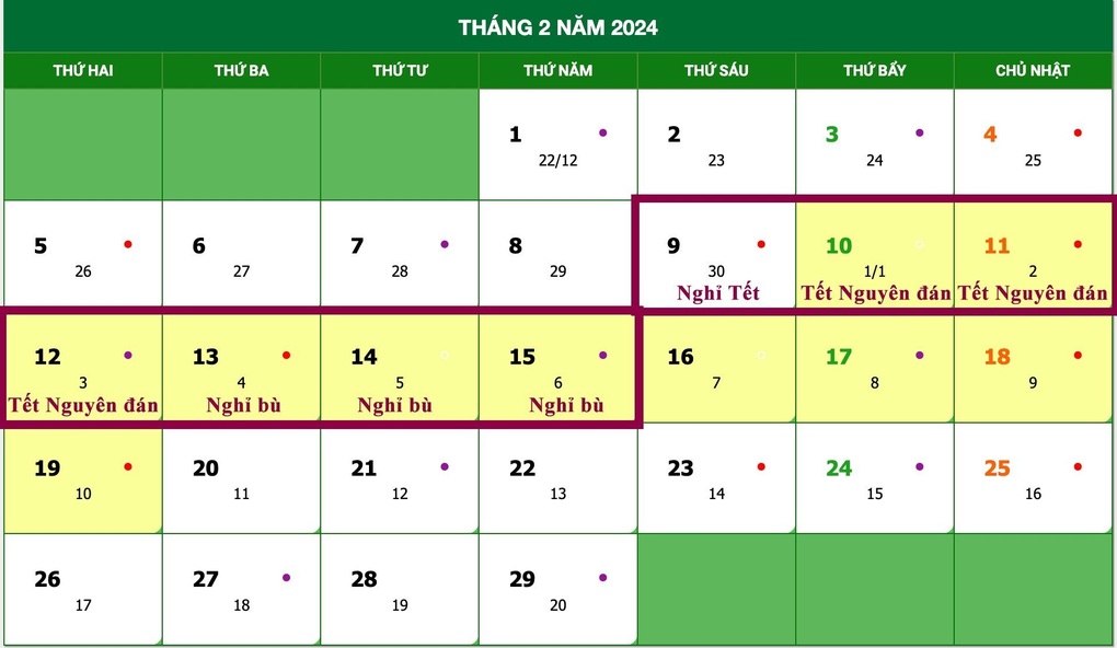 Đề xuất lịch nghỉ 7 ngày dịp Tết Nguyên đán 2024 - 2 Đề xuất lịch nghỉ 7 ngày dịp Tết Nguyên đán 2024 - 2