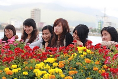 Hàng vạn người thưởng lãm con đường hoa xuân