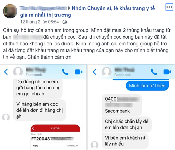 Mua khẩu trang 26 triệu đồng/thùng trên mạng, nếm trái đắng vì giao dịch ảo - Ảnh 4.
