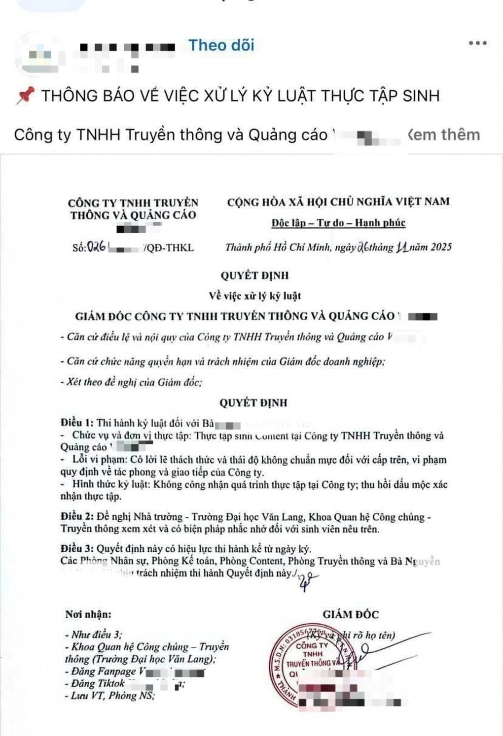Công ty bêu kỷ luật lên mạng: Nữ sinh có thể yêu cầu bồi thường - 2 Công ty bêu kỷ luật lên mạng: Nữ sinh có thể yêu cầu bồi thường - 2