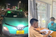 Xử phạt tài xế taxi đi ngược chiều đường Giảng Võ, "thi gan" với ô tô khác