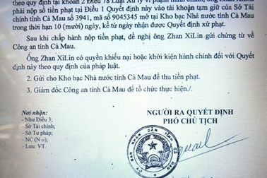 Xử phạt 3 người Trung Quốc thu mua thủy sản trái phép