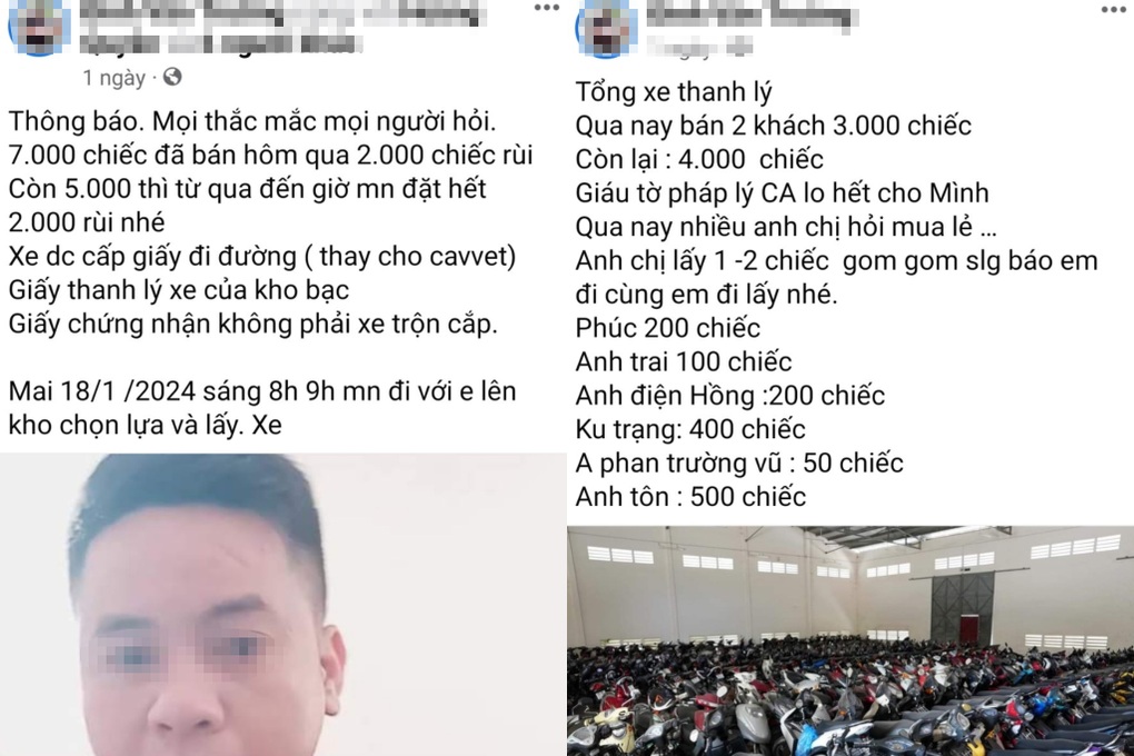 Xác minh nam thanh niên livestream bán 7.000 xe tang vật ở TPHCM - 1