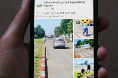 Tranh luận về việc xóa “dấu hiệu lạ” trên sân thi sát hạch lái xe