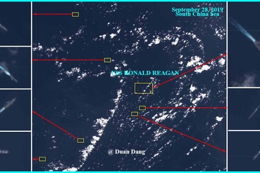 Tàu sân bay Mỹ nghi bị 7 tàu Trung Quốc “vây” trên Biển Đông