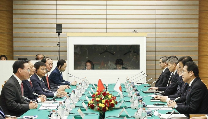 Chủ tịch nước Võ Văn Thưởng và Thủ tướng Kishida Fumio đồng chủ trì hội đàm.