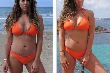 Cựu hoa hậu xứ Wales khoe dáng đầy đặn