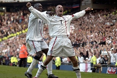 Những trận đấu đáng nhớ của Beckham cho ĐT Anh