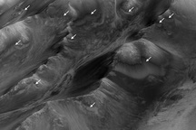 Các vệt tối trên sao Hỏa có chứa nước