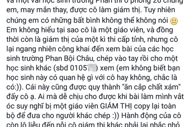 Khiển trách giám thị “ăn cắp chất xám” của thí sinh