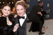 Selena Gomez mặc váy gợi cảm, bất ngờ ngã trong sự kiện