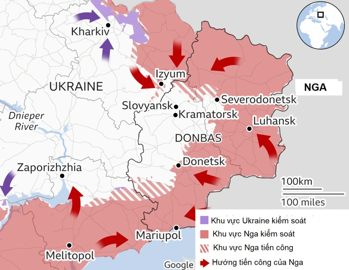 Nga kiểm soát gần toàn bộ thành phố Severodonetsk ở Đông Ukraine - 2 Nga kiểm soát gần toàn bộ thành phố Severodonetsk ở Đông Ukraine - 2