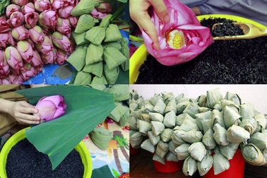 Trà ướp hoa sen hút khách dịp tết