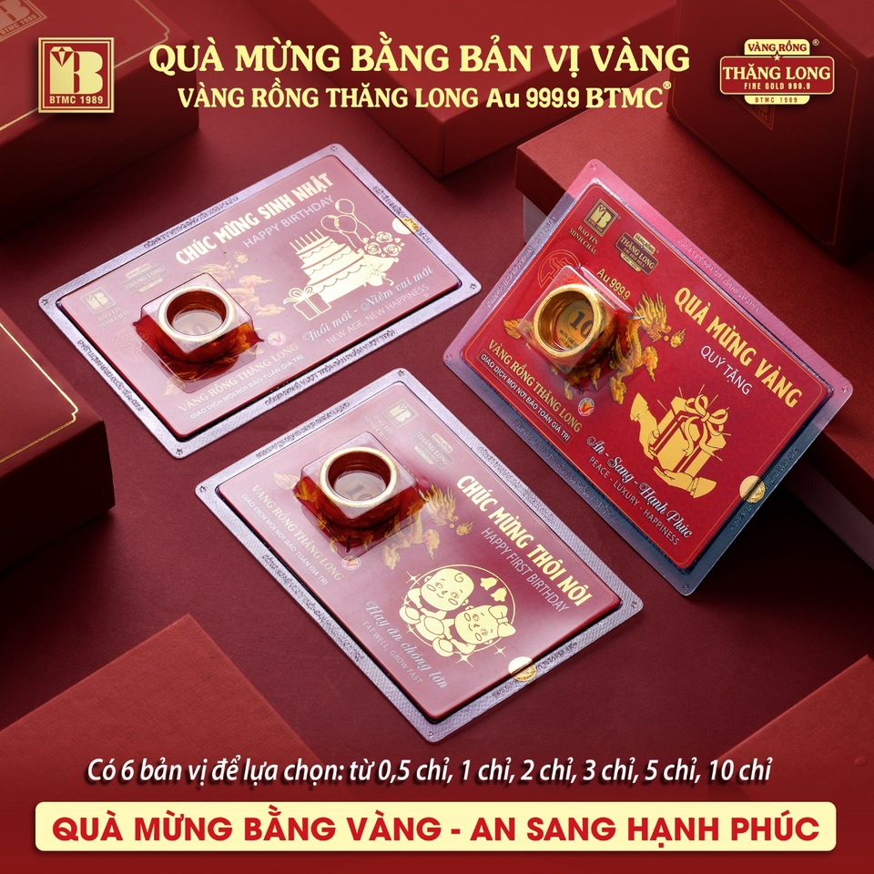 Bảo Tín Minh Châu ra mắt sản phẩm mới - Quà mừng bằng bản vị VRTL 999.9 - 2 Bảo Tín Minh Châu ra mắt sản phẩm mới - Quà mừng bằng bản vị VRTL 999.9 - 2