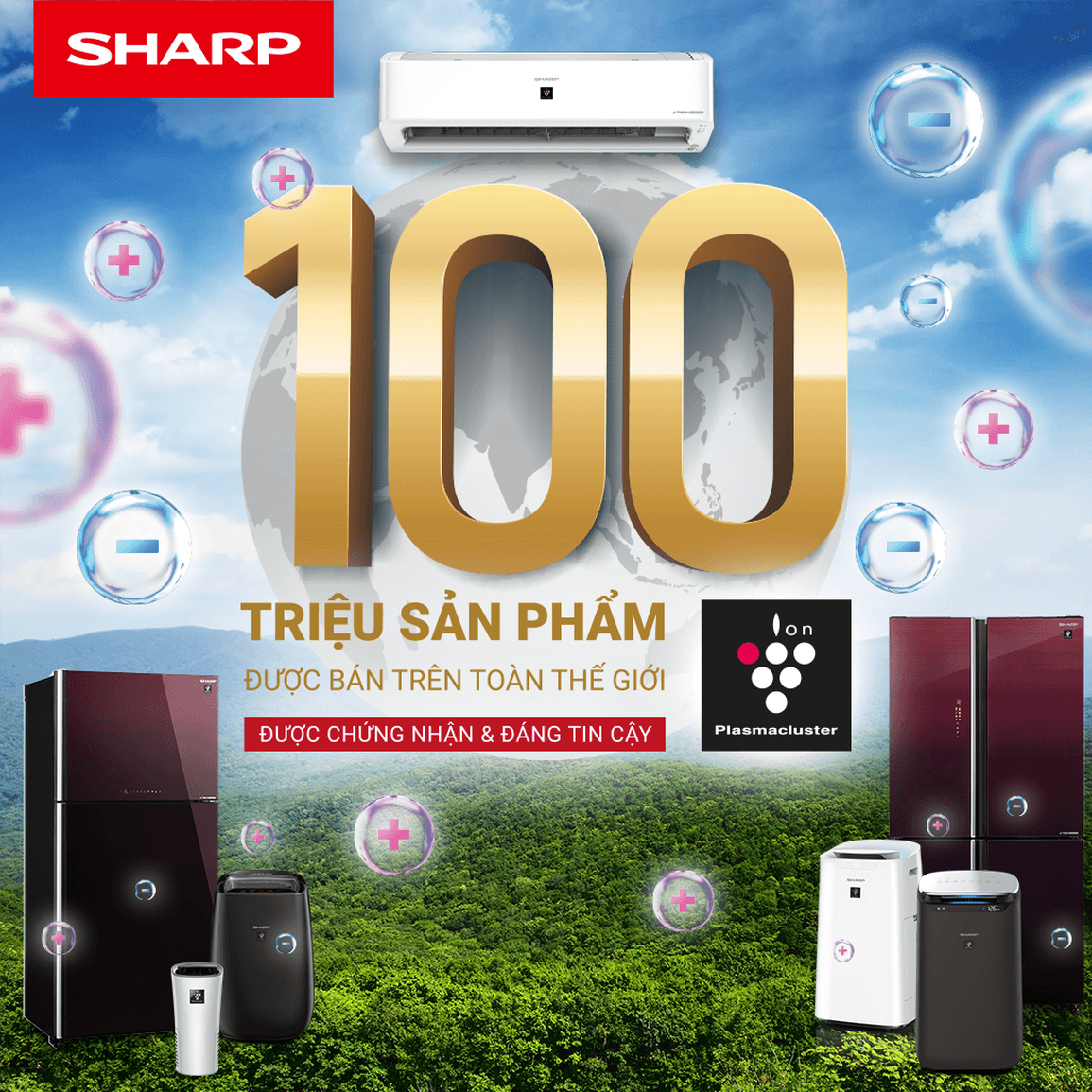 Hơn 100 triệu sản phẩm Sharp công nghệ Plasmacluster Ion đã bán toàn cầu - 1 Hơn 100 triệu sản phẩm Sharp công nghệ Plasmacluster Ion đã bán toàn cầu - 1
