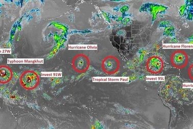 9 cơn bão xuất hiện cùng lúc, chuyên gia cảnh báo điểm “bất thường”