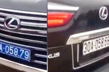 Xác minh xe sang Lexus đầu đeo biển xanh, đuôi đeo biển trắng