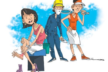 Xương đau khớp mỏi do giày dép