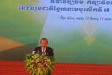 Phó Thủ tướng Thường trực Trương Hòa Bình phát biểu tại lễ khai mạc.