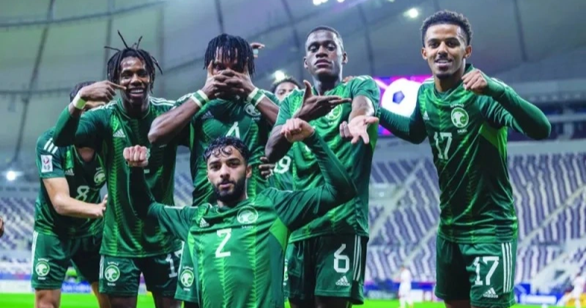 Niềm vui của các cầu thủ Saudi Arabia sau thắng lợi ở trận ra quân bảng C giải U23 châu Á 2024 (Ảnh: Getty).