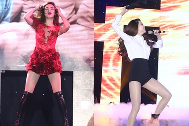 Hà Hồ bốc lửa trên sân khấu Hà Nội