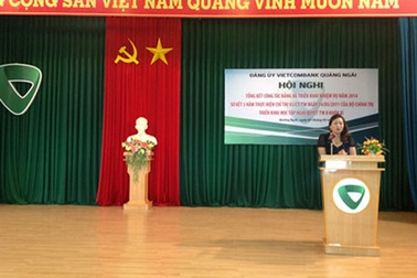 Đảng bộ Vietcombank Quảng Ngãi tổ chức Hội nghị quán triệt Nghị quyết Trung ương 8 (khóa XI)