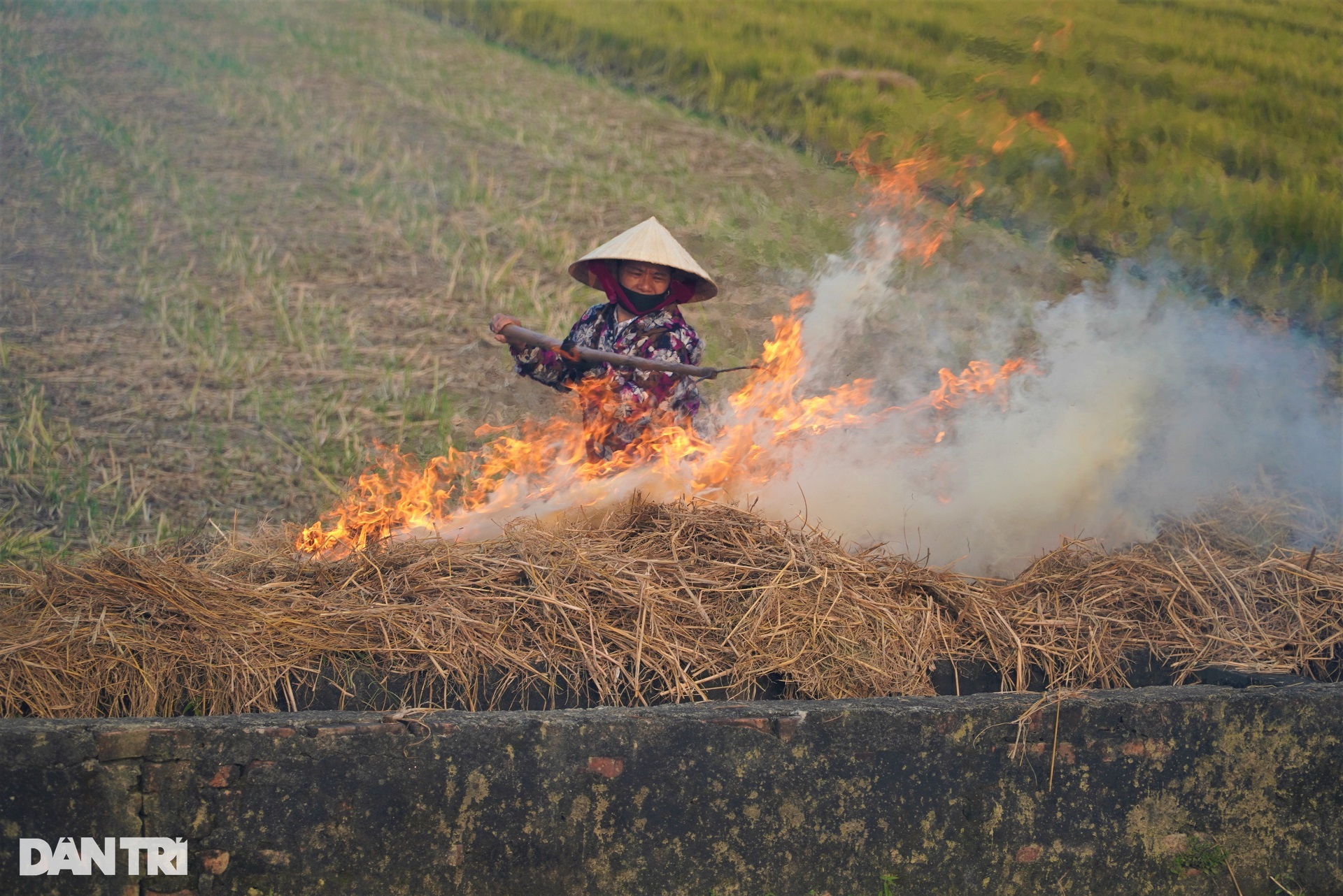 Khói rơm rạ mù mịt bủa vây quốc lộ, cây xăng - 4