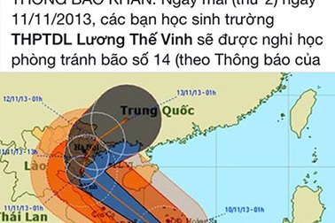 Hàng loạt trường thông báo nghỉ học, dân mạng thao thức dõi tin bão