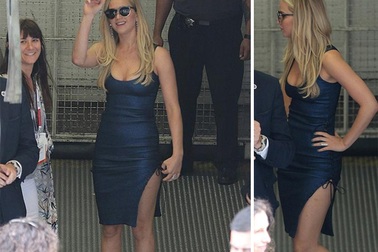 Sao phim Đấu trường sinh tử diện váy cắt xẻ gợi cảm